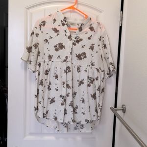 Piper and Scoot Peplum floral blouse